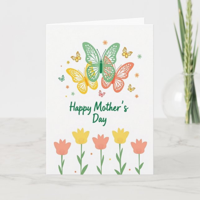 Swirling Butterfly Mother Card (Front)