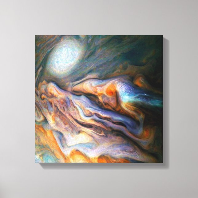 Swirling Clouds Jupiter North Temperate Belt Canvas Print (Front)