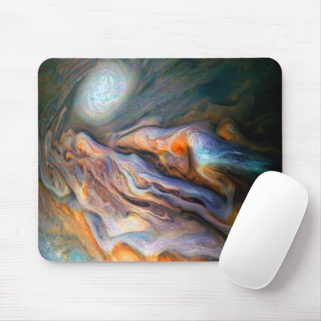 Swirling Clouds Jupiter North Temperate Belt Mouse Pad (With Mouse)