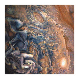 Swirling Clouds of Planet Jupiter Close Up Canvas Print