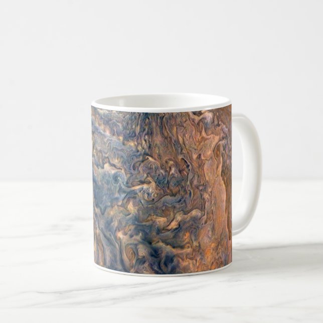 Swirling Clouds of Planet Jupiter Close Up Coffee Mug (Front Right)