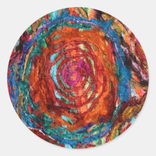 Swirling Color Classic Round Sticker