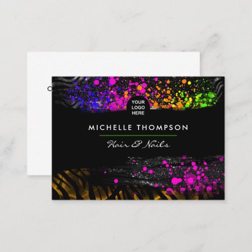 Swirling Colorful Paint Business Card