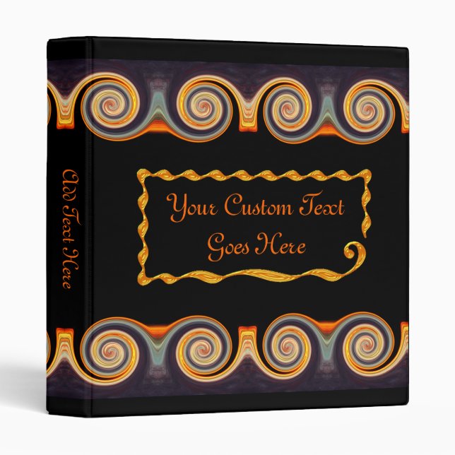 Swirling Colors Custom 1 Inch Binder (Front/Spine)