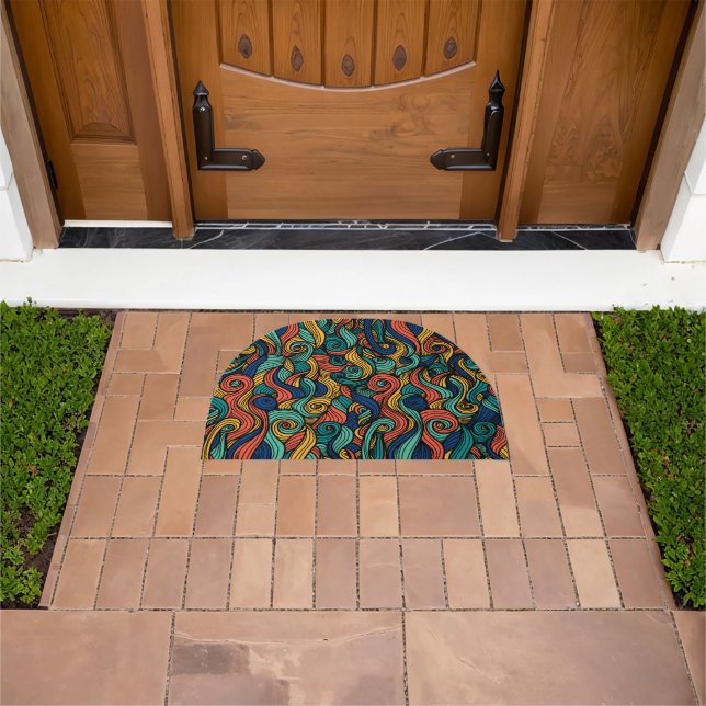 Swirling colors – dynamism for your home doormat (Outdoor)