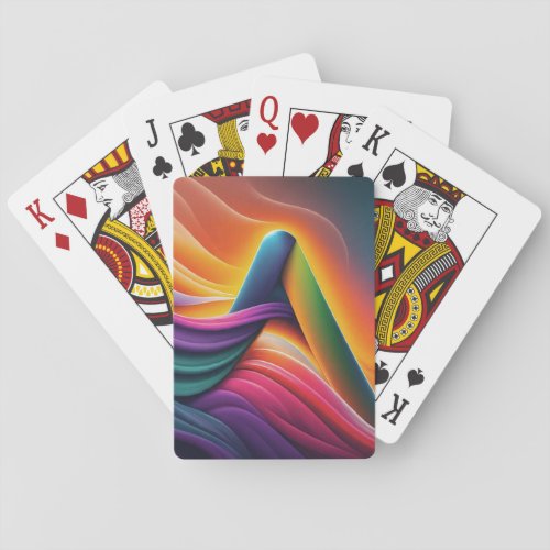 Swirling colours playing cards 