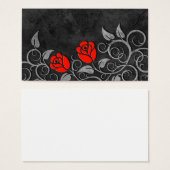 Swirling Dark Stone Red Roses (Front & Back)