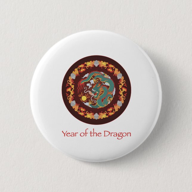 Swirling Dragon Button (Front)