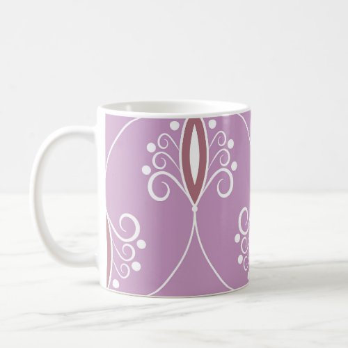 Swirling Elegance Vintage Geometric Coffee Mug