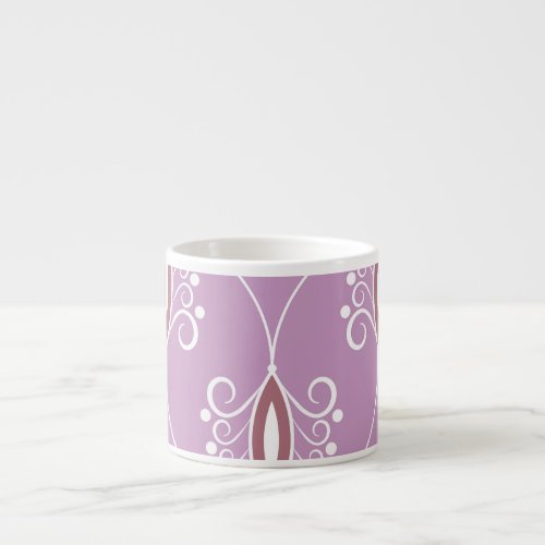 Swirling Elegance Vintage Geometric Espresso Cup