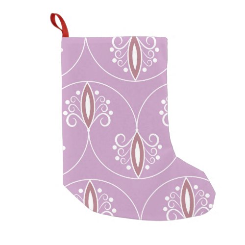 Swirling Elegance Vintage Geometric Small Christmas Stocking