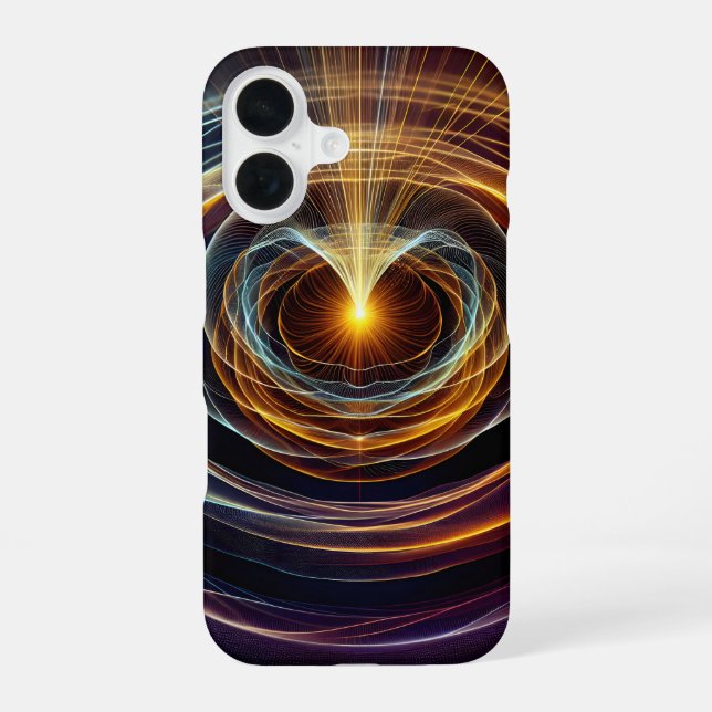Swirling Energy Light Waves Iphone Case (Back)