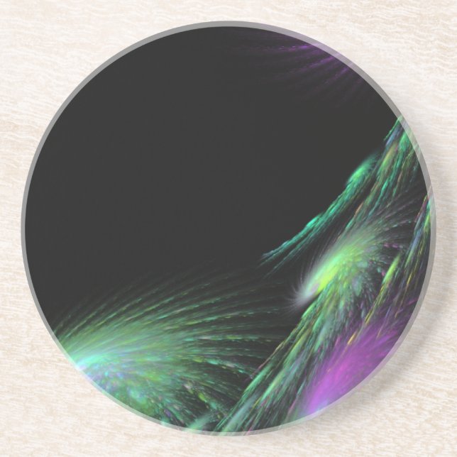 Swirling Fireworks Sandstone Coaster (Front)