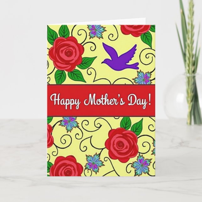Swirling Floral Pattern Card (Front)
