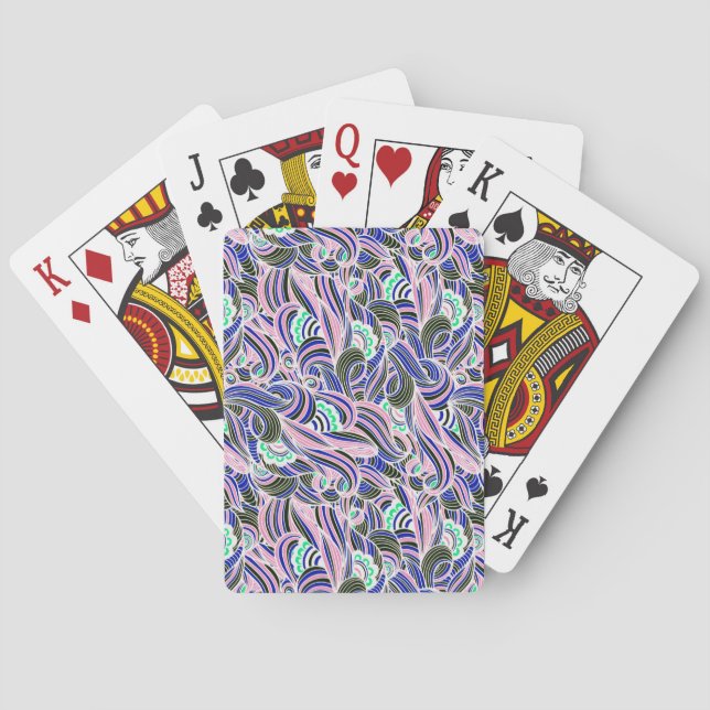 Swirling Floral Poker Cards (Back)