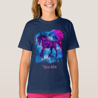 Swirling Fractal Fantasy Horse Art Personalized T-Shirt
