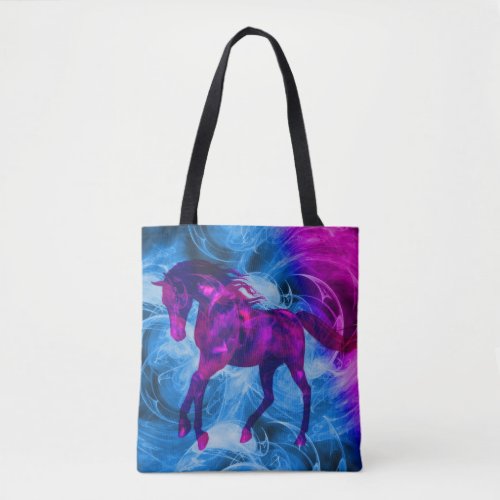 Swirling Fractal Fantasy Horse  Tote Bag