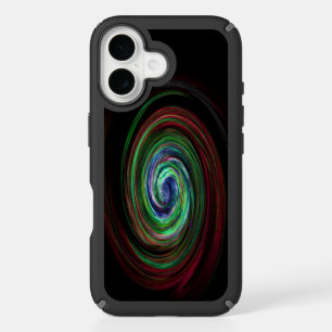 Swirling Galaxy Cool Abstract Black iPhone 16 Case