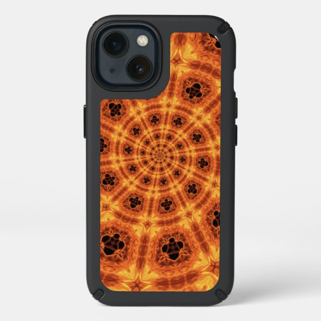 Swirling Gold Clover Pattern Speck iPhone 13 Case (Front)