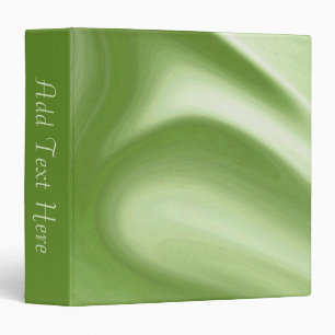 Swirling Green 3 Ring Binder