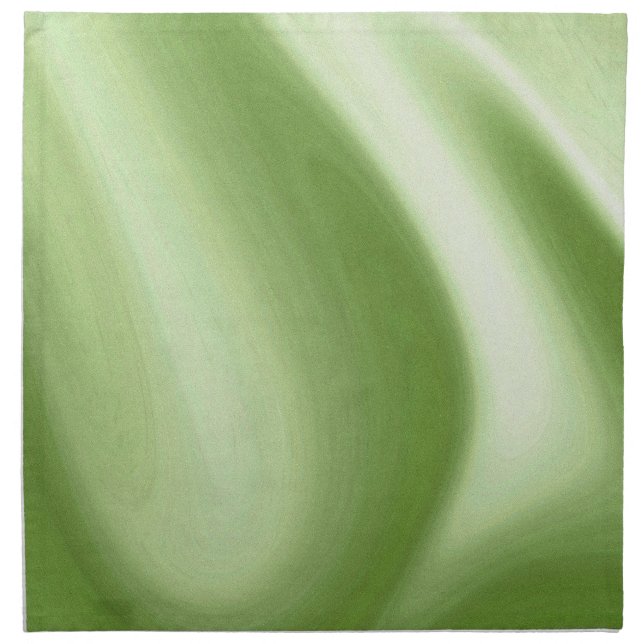 Swirling Green Cloth Napkin (Front)