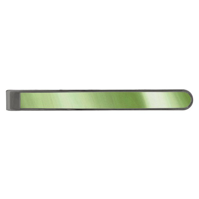 Swirling Green Gunmetal Finish Tie Bar (Front)
