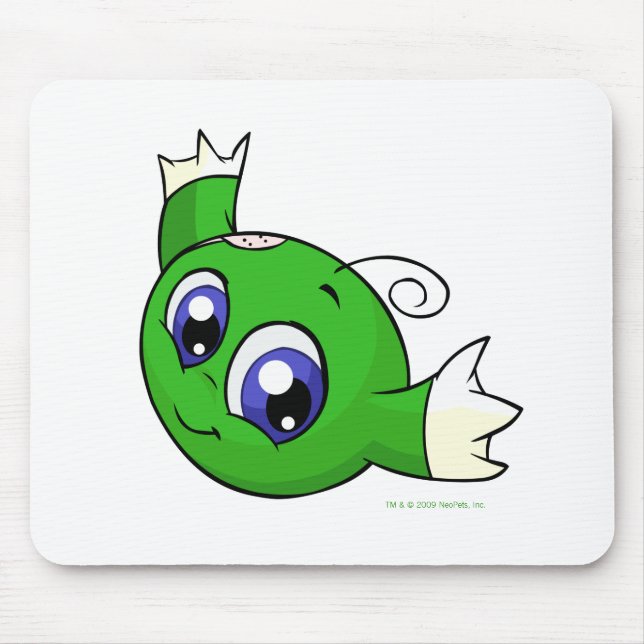 Swirling green kiko mouse pad (Front)