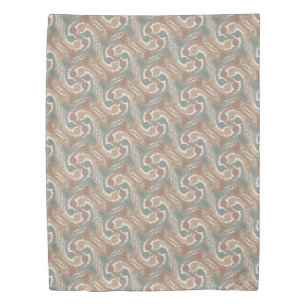 Swirling Hares Tesselation Brown duvet cover 6