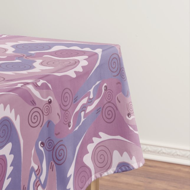 Swirling Hares Tesselation Soft purple Tablecloth5 Tablecloth (In Situ)