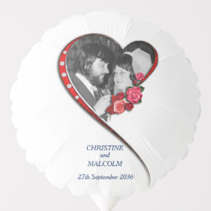 Swirling Heart Wedding Balloon