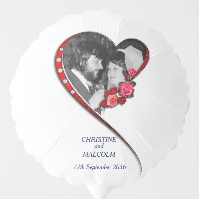 Swirling Heart Wedding Balloon (Front)
