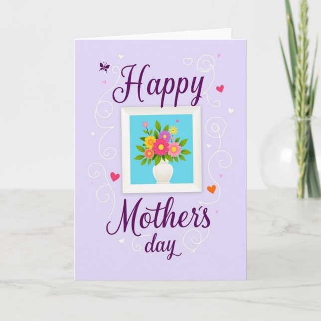 Swirling Hearts Bouquet Art Card (Front)