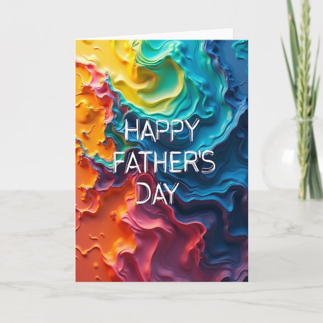 Swirling Hues Fathers Day Card (Front)