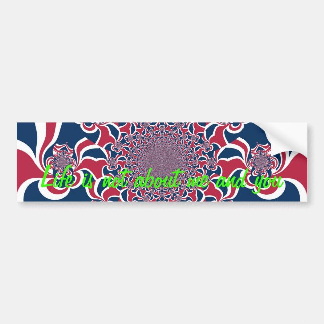 Swirling Kaleidoscope Art Print Bumper Sticker (Front)
