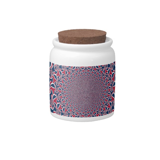Swirling Kaleidoscope Art Print Candy Jar (Front)