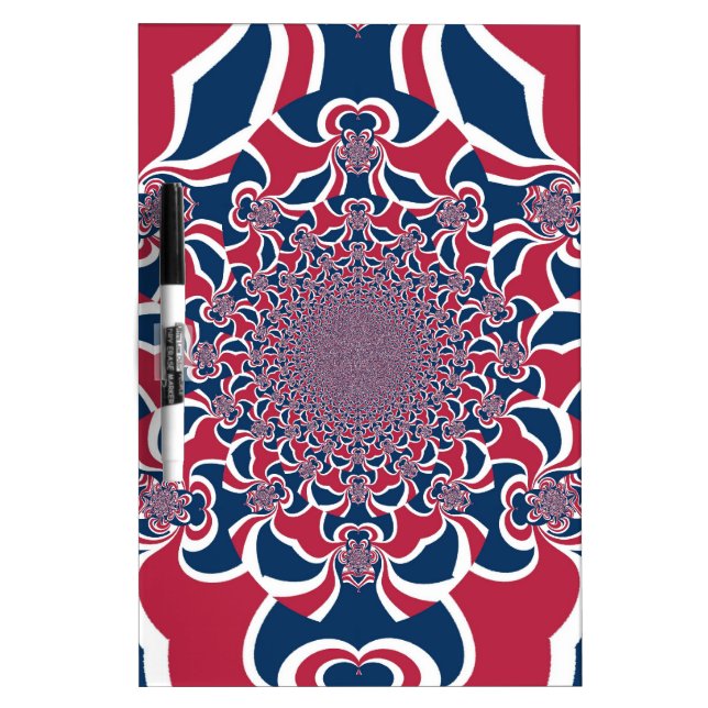 Swirling Kaleidoscope Art Print Dry Erase Board (Front)