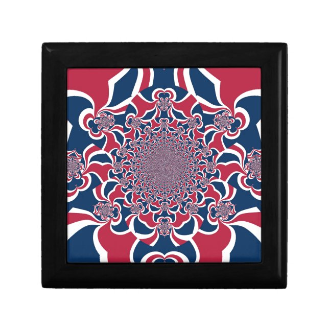 Swirling Kaleidoscope Art Print Keepsake Box (Front)