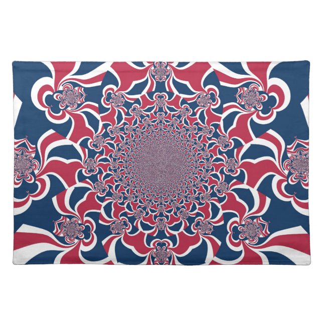 Swirling Kaleidoscope Art Print Placemat (Front)
