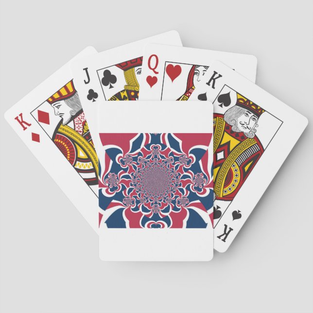 Swirling Kaleidoscope Art Print Poker Cards (Back)