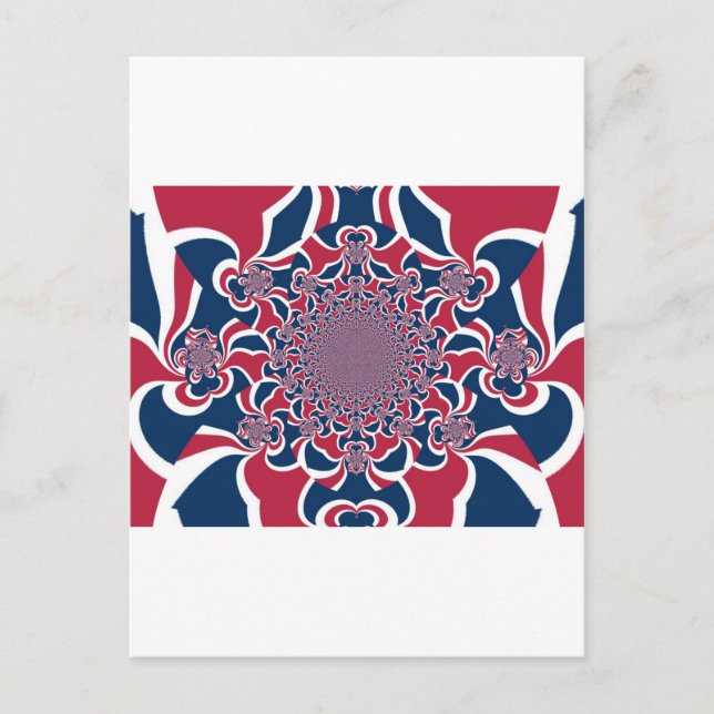 Swirling Kaleidoscope Art Print Postcard (Front)