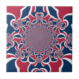 Swirling Kaleidoscope Art Print Tile