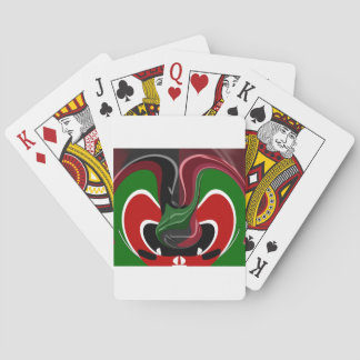 Swirling Kenyan Flag: A Modern Motif Art Poker Cards