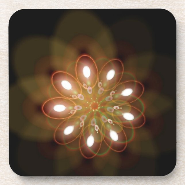 Swirling Light Beverage Coaster (Front)