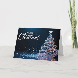 Swirling Lights – Merry Christmas Elegance Thank You Card