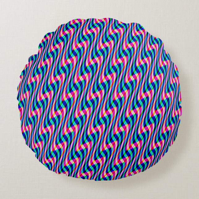 Swirling Lines...... Round Pillow (Front)