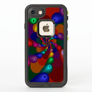 Swirling Metallic Drops of Color