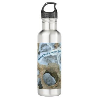 Swirling Ocean Blowing Rocks Jupiter Florida Stainless Steel Water Bottle