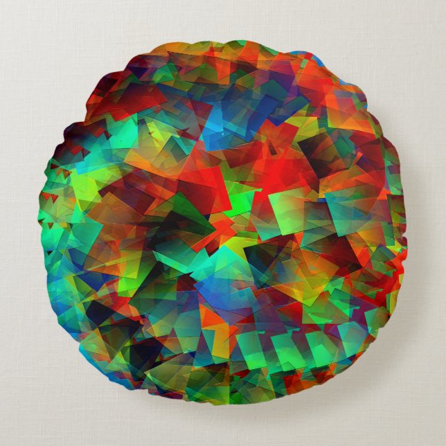 Swirling Party..... Round Pillow (Front)