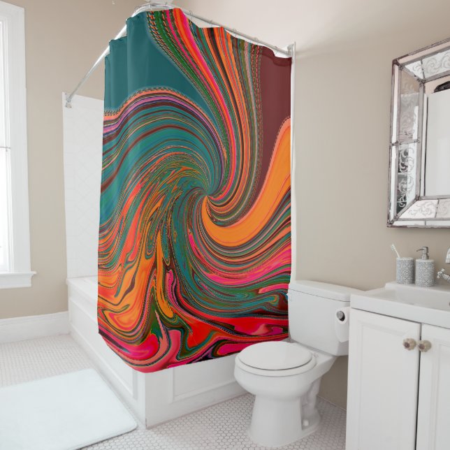 Swirling Party....... Shower Curtain (In Situ)