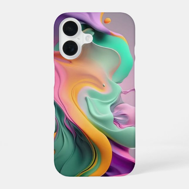 Swirling Pastel Paint _ iphone case  (Back)